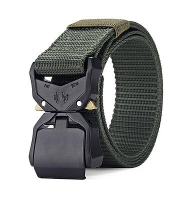 Ремінь тактичний з посиленою пряжкою Cobra хакі / Tactical Belt