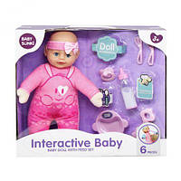 Пупс плюшевый "Interactive Baby", вид 2 детская игрушка кукла Пупс