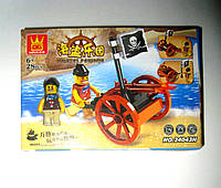 Конструктор WANGE "Pirate" гармата з мініфігуркою пірата 24043n