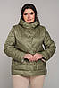 Двостороння куртка прямого силуету  Мічіган 48-58,оливка/фісташка, фото 3