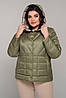 Двостороння куртка прямого силуету  Мічіган 48-58,оливка/фісташка, фото 5