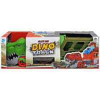 Трек-трейлер "Динозавр", с металлической машинкой детский игровой набор автотрек