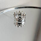 Срібна каблучка з фіанітами "Срібна Корона" Оригінальні каблучки жіночі зі срібла 925 проби, фото 2