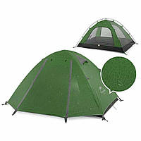 Палатка двухместная Naturehike P-Series NH18Z022-P, 210T/65D, темно-зеленая