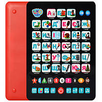 Детский развивающий планшет "Азбука" SK 0019 на укр. языке (Красный) Toyvoo Дитячий розвиваючий планшет