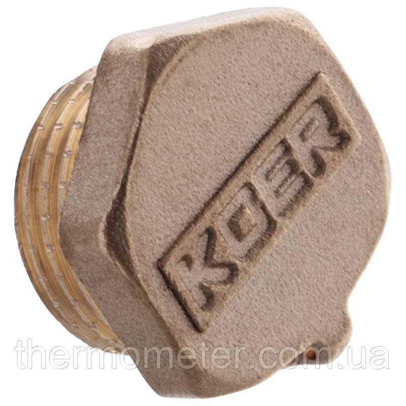 Заглушка Koer KF.P06M.WN - 1/2'' Н (без никеля) (KR3023) - фото 3 - id-p2109018386