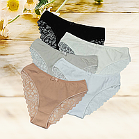 Набір жіночих трусів батальних розмірів  5 шт Розміри XL 2XL 3XL