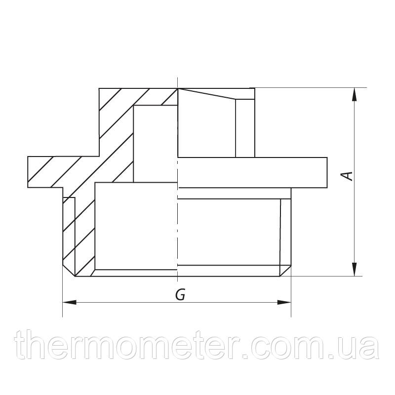 Заглушка Koer KF.P10M.WN - 1'' Н (без никеля) (KR3101) - фото 2 - id-p2109023832