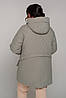 Куртка прямого силуету Лана,52-62,оліва, фото 5