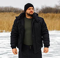 Куртка робоча зимова чоловіча "Містраль" укорочена чорна