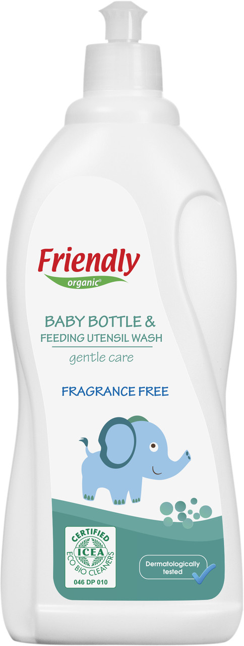Органічний миючий засіб для дитячого посуду, пляшок, сосок Friendly Organic без запаху 750 мл