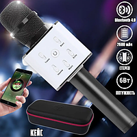 Портативный беспроводной караоке микрофон q7 Bluetooth с чехлом TRA