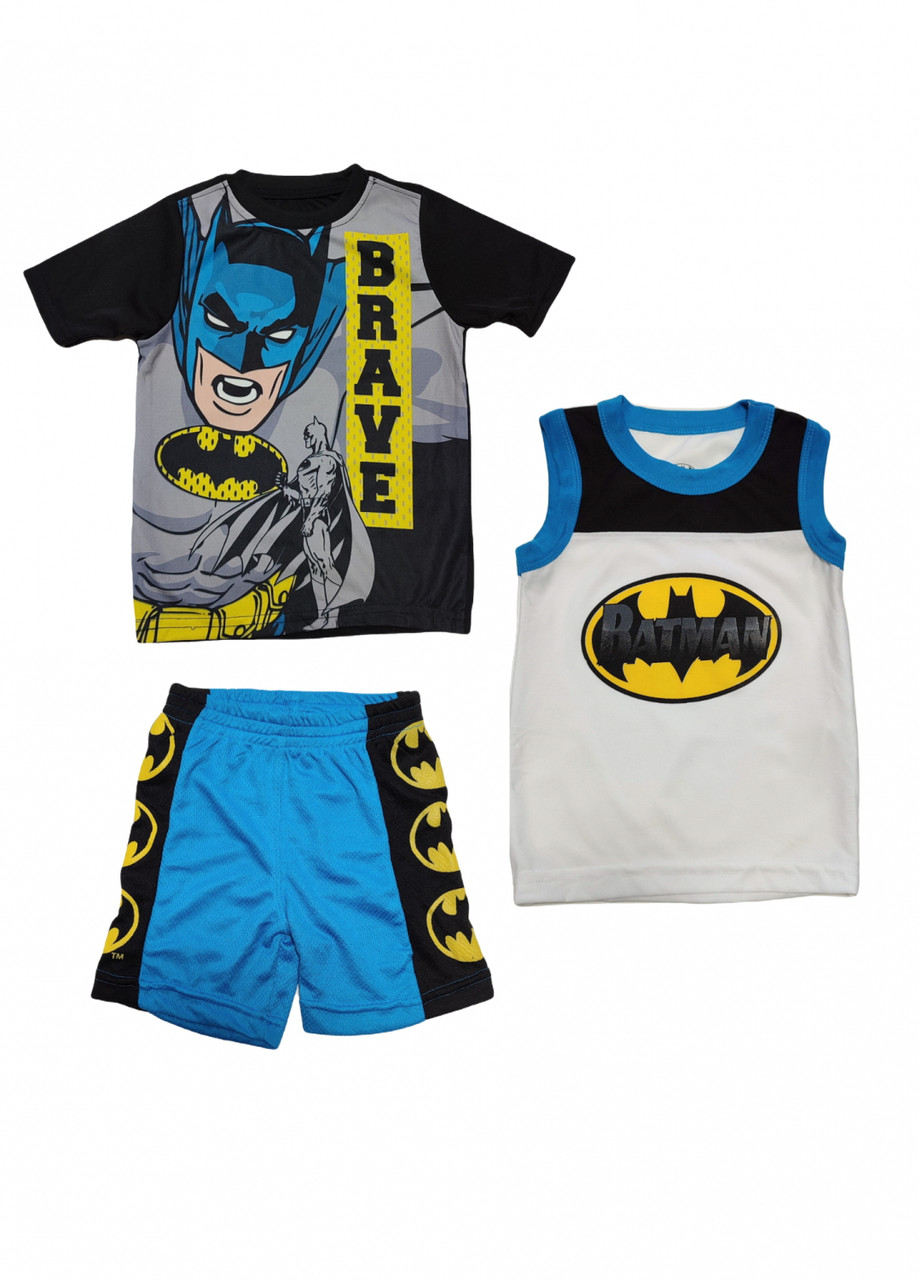 Костюм (футболка, майка та шорти) для хлопчика Disney Batman LD-WBB742BPK-0221 098 см (2-3 years) Різнобарвний