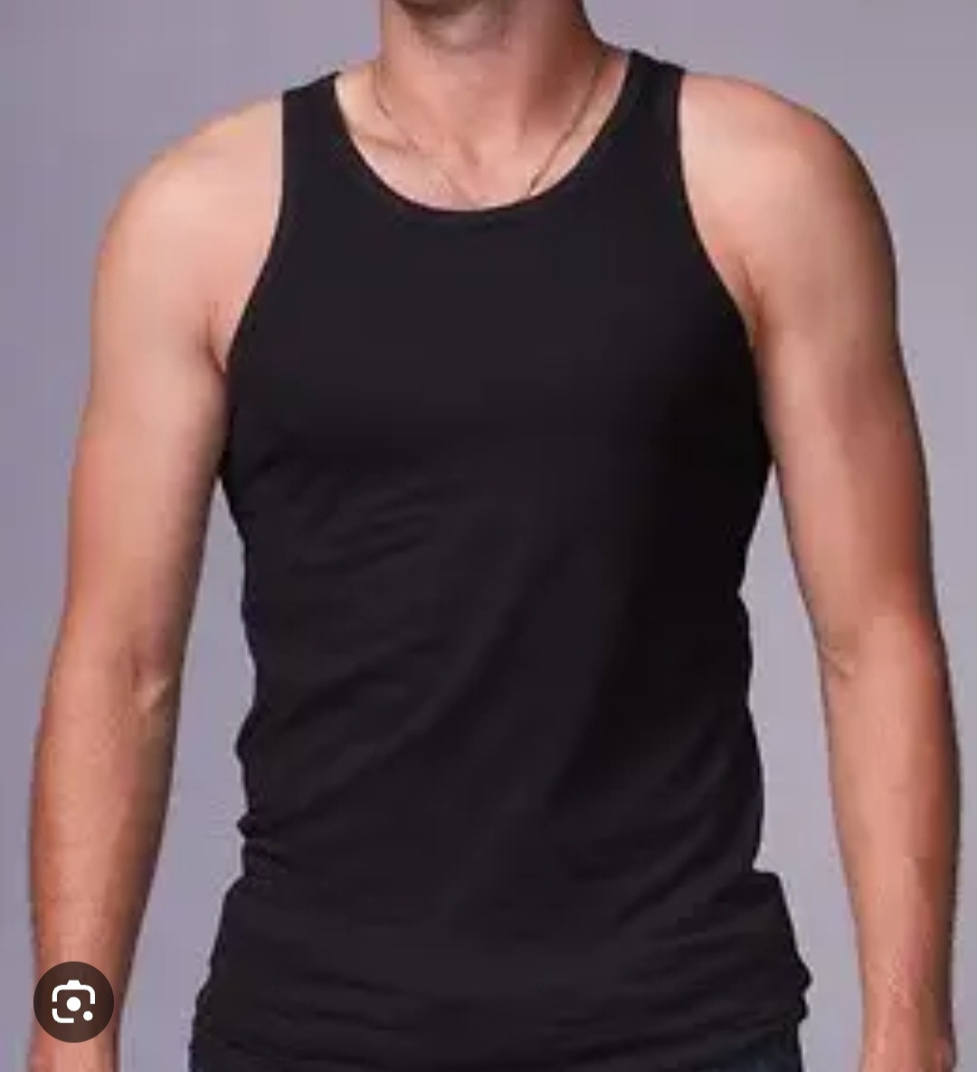 Чоловіча майка бавовна EZGI Туреччина чорний розмір 70 — 52-54, фото 1