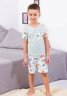 Літня Піжама для хлопчика, футболка і шорти,  кулір, від 110см до 134см