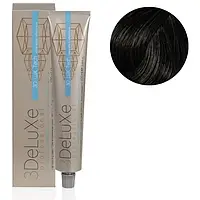 Перманентная крем-краска для волос №3.0 "Темно-каштановый" 3DeLuXe professional, 100 мл