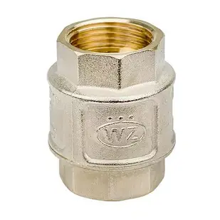 Зворотний клапан WEZER DN20 3/4" з латунним штоком, нікель
