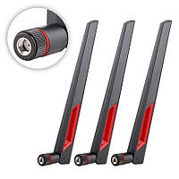 3 шт. Всеспрямовані антени WiFi 2.4-5.8GHz 8dBi RP-SMA для роутера, модему, репітера