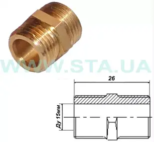 Ніпель    1/2" (під прокл.) STA {20}