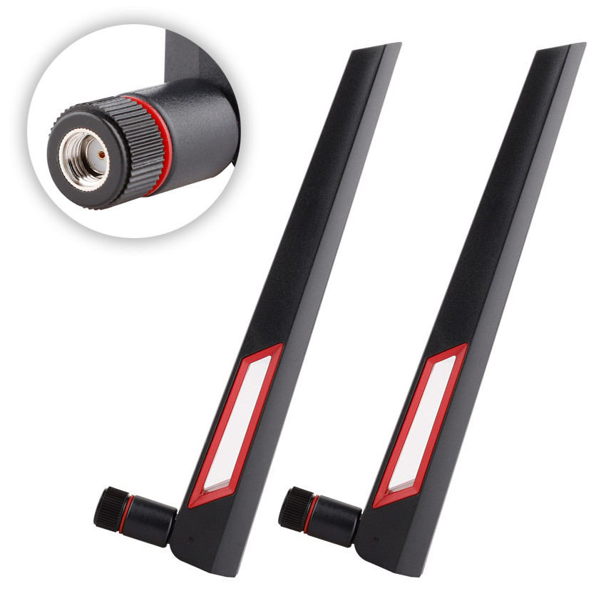 2 шт. Антенна WiFi 2.4-5.8GHz универсальная 8dBi RP SMA для роутера, модема, репитера