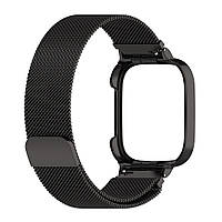 Магнітний ремінець Milanese Loop для Xiaomi Redmi Watch 3 | HMU | чорний