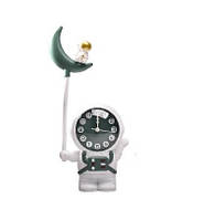 Настільна лампа-годинник світильник для дитини, будильник, дитячий нічник у формі Космонавта