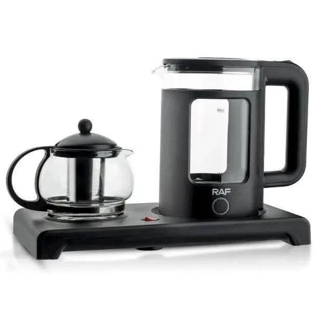 Електричний чайник із заварником на підставці RAF R.7855 2.2 л потужність 1500 Вт
