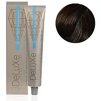 Перманентна крем-краска для волосся No4.35 "Каштановий шоколадний" 3DeLuXe professional, 100 мл