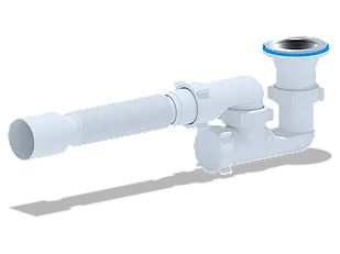Сифон для душового піддону ANI-plast Е216 регульований 1 1/2" x 40 з гнучкою трубою 375 x 40/50