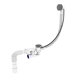 Сифон для ванни Kronoplast В-0550 ПА 40/50 напівавтомат з переливом, 580 мм (SR27400733)