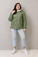 Модная длиной до бедра демисезонная куртка ЭЛИНА Размеры 44,46,48,50,52,54,58