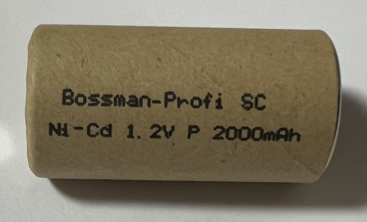 Акумулятор Bossman profi Sub-C SC 2000 mAh 1.2V 22х42м