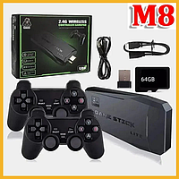 Ігрова приставка Game Stick Lite 64 Gb 20000 ігор 4k Ultra HD PS1 Sony playstation Sega + 2 бездротові джойстики