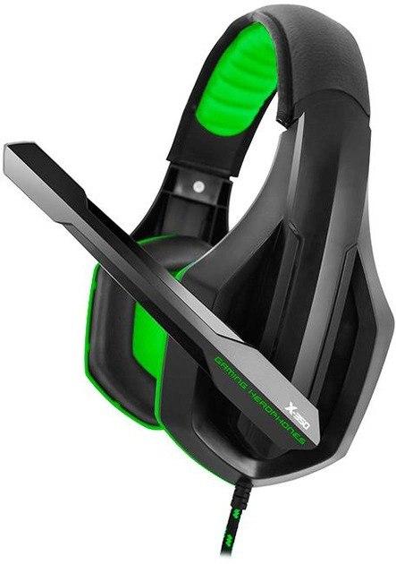Навушники дротові для ПК Gemix X-350 (мікрофон, монітори) Black/green