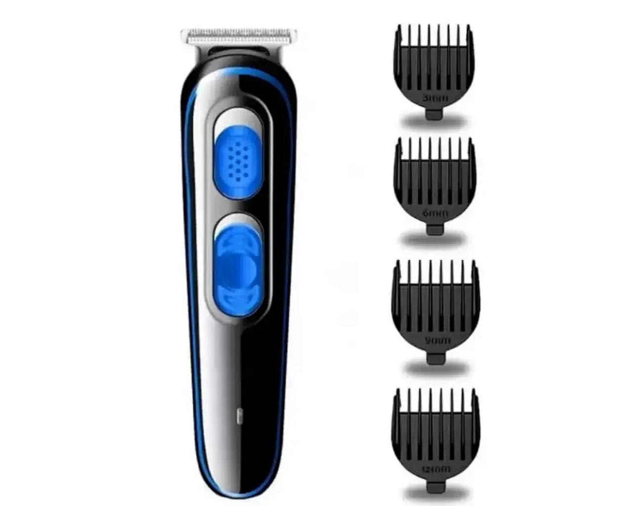 Акумуляторна машинка для стриження волосся Kemei KM-319 з насадками