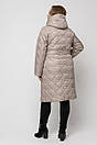 Бежеве стьобане весняне пальто 1060 великий розмір 48-68, фото 2