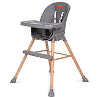 Деревянный стульчик для кормления 4в1 EATAN WOOD GRAY серый DL