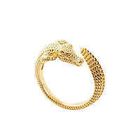 Кольцо под золото крокодил перстень в виде животного крокодила р. регулируемый