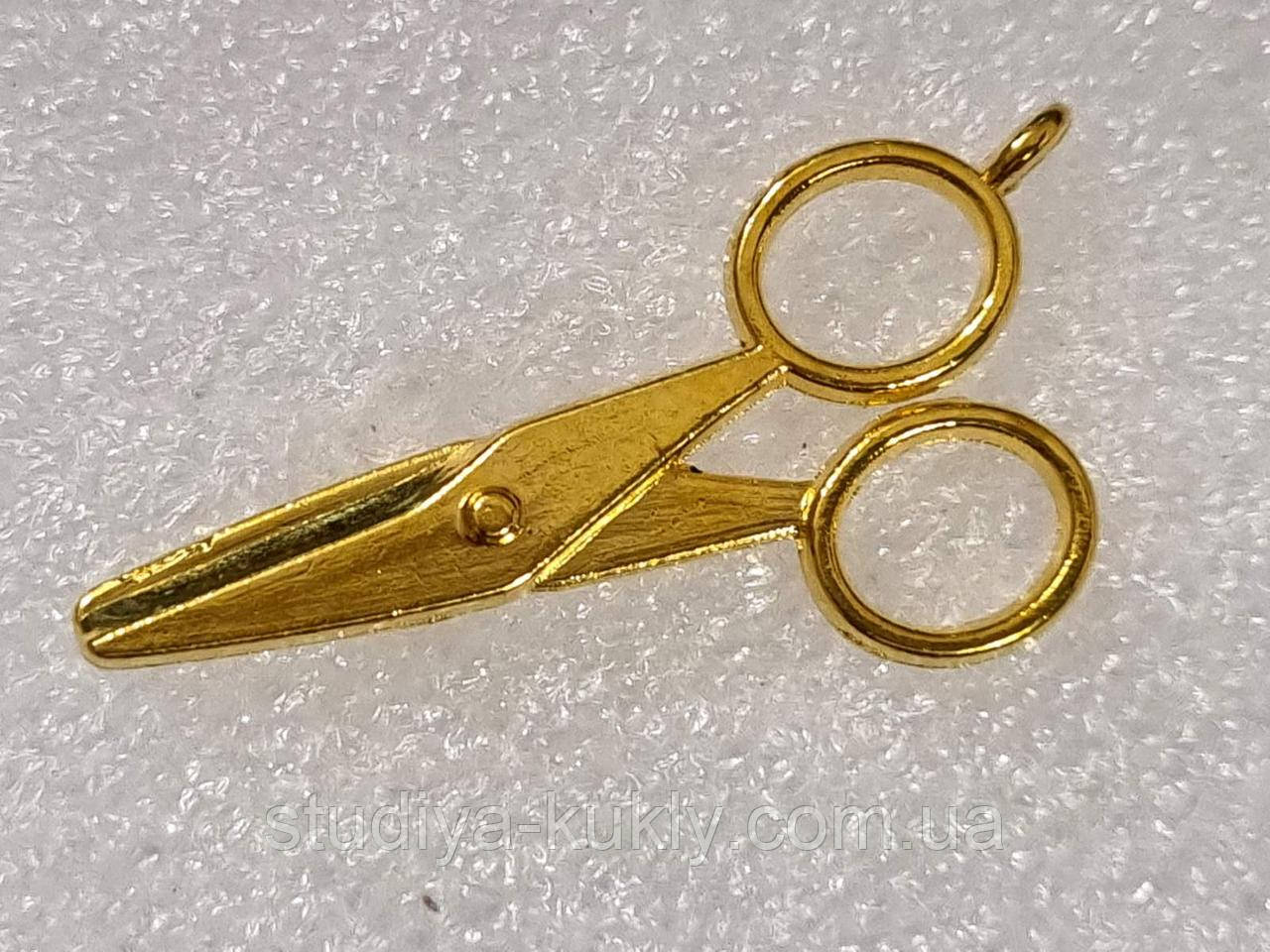 Ножиці, підвіска, колір - золото, 30 мм №34Н, фото 1