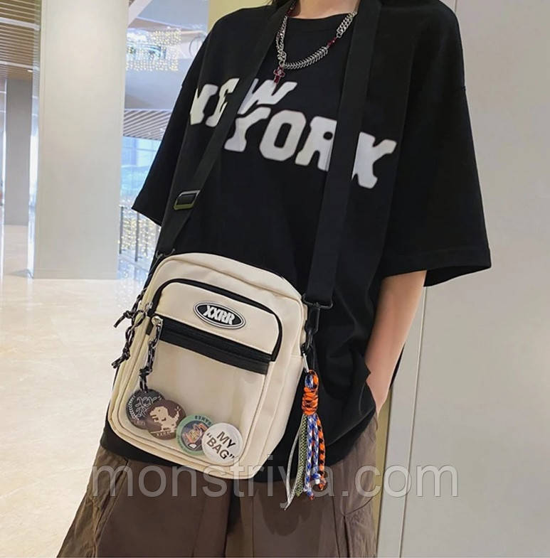 НОВИНКА 2024 г.! Стильна сумка для підлітків, біла