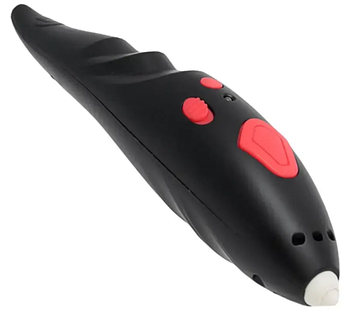 Ручка 3D акумуляторна з трафаретом K9902 Ручка 3D для об'ємного малювання пластиком Чорний