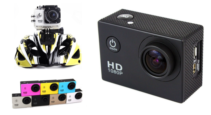 Экшн камера A7 FullHD + аквабокс + Регистратор Полный компект+крепление шлем - фото 9 - id-p2109123300