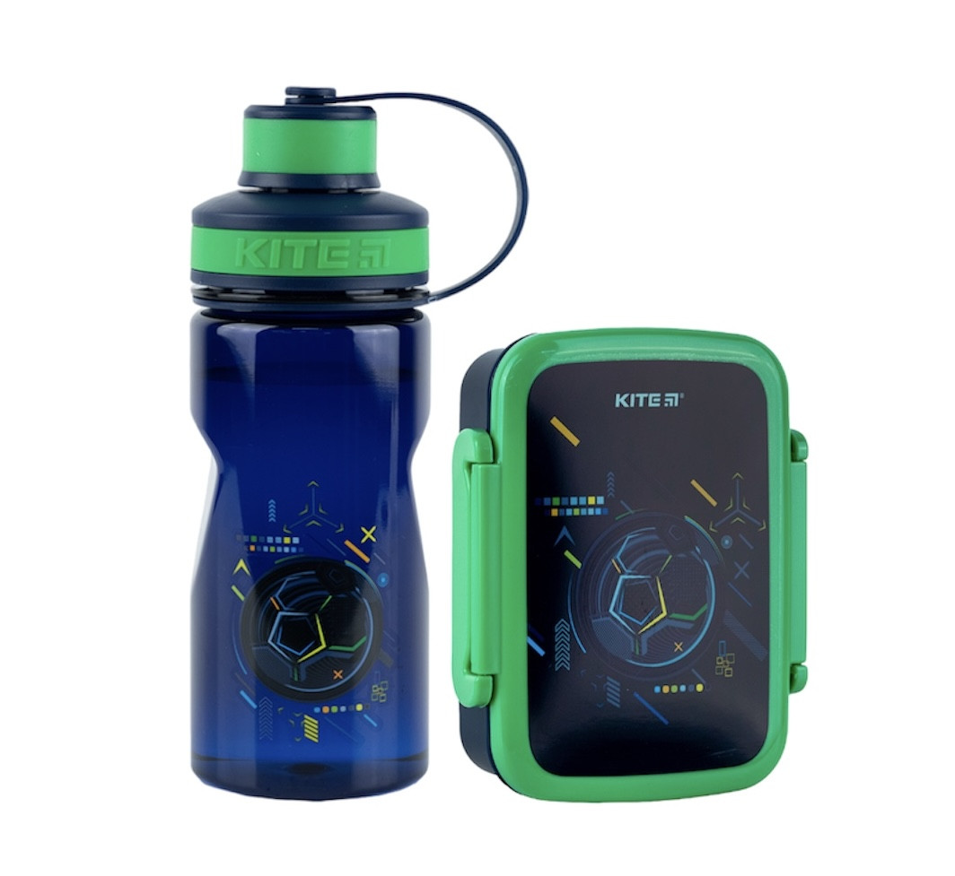 Пляшечка для води Kite Goal 500 мл + ланчбокс Kite 420 мл, фото 1