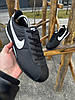 Чоловічі кросівки Nike Cortez mens Black White Найк Кортез чорні з білим шкіра нейлон весна літо, фото 6