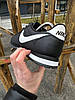 Чоловічі кросівки Nike Cortez mens Black White Найк Кортез чорні з білим шкіра нейлон весна літо, фото 8