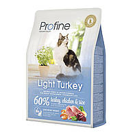 Сухой корм для котов с избыточным весом Profine Cat Light с индейкой курицей и рисом 2 кг (85 PM, код: 7568155