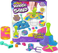 Кинетический песок Радужный Kinetic Sand Squish N' Create Playset 6065527 Spin Master