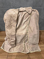 Женский набор с бантом для душа, сауны и бани 2 предмета (большое полотенце - платье + чалма) Беж