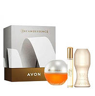 Подарочный парфюмерно-косметический набор 3 в 1 для женщин в коробке Avon Incandessence - Инканденссенсе