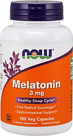 Мелатонин, Melatonin, Now Foods, 3 мг, 180 капсул